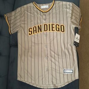 San Diego Kids Baseball Jersey - Tan and Black